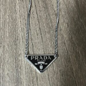 COPY - Prada Black and Silver Necklace